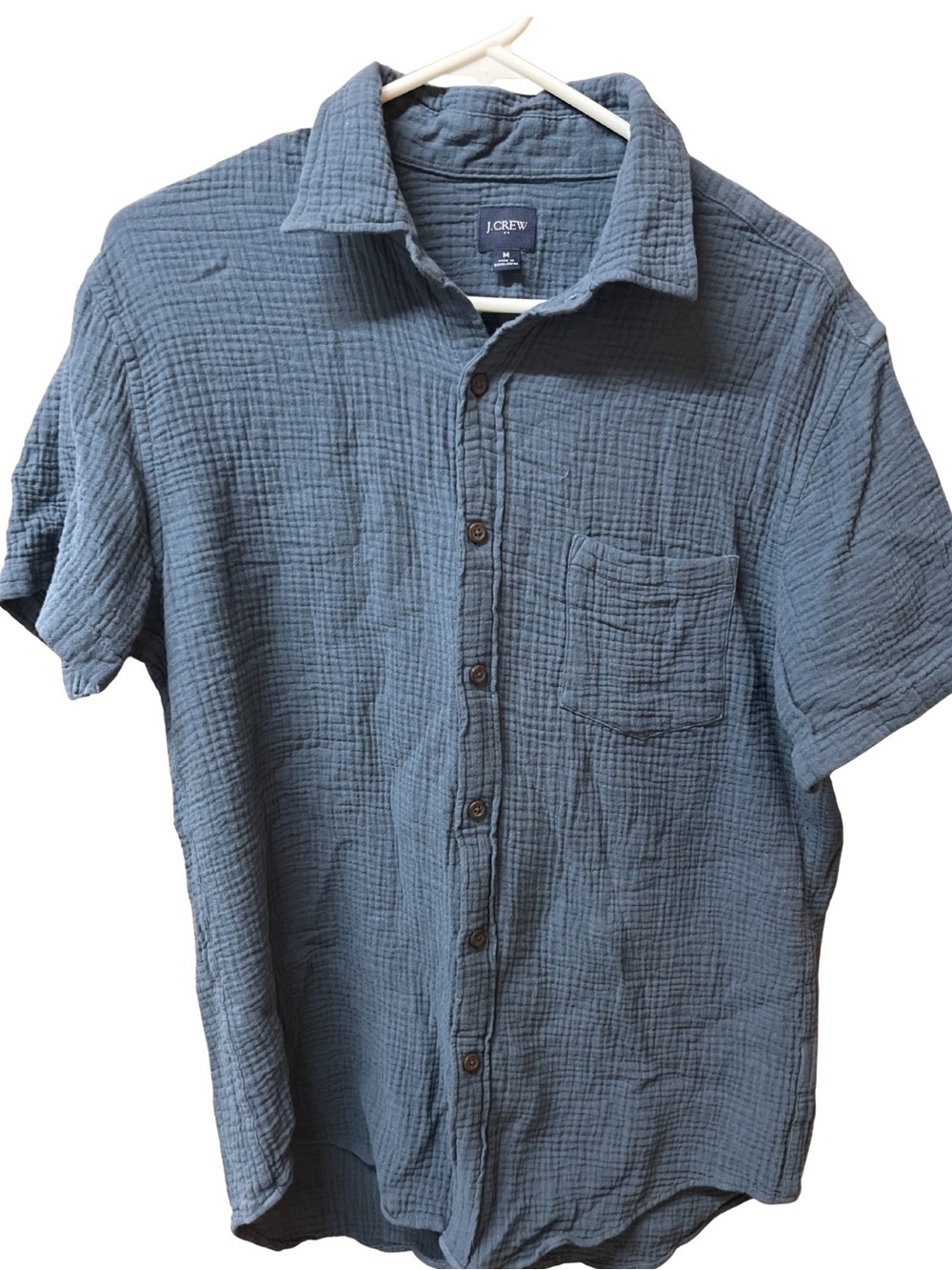 J.Crew Blue Cotton Gauze Shirt Medium